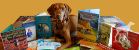 Tavish with children's books